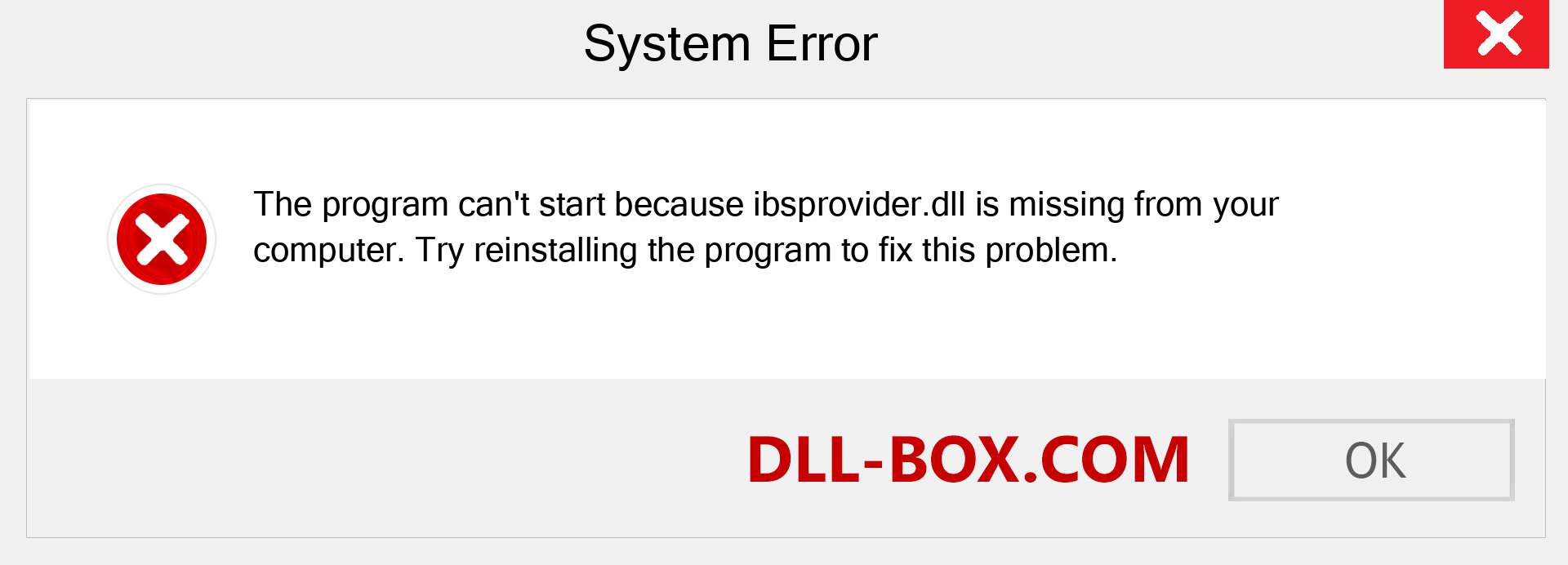  ibsprovider.dll file is missing?. Download for Windows 7, 8, 10 - Fix  ibsprovider dll Missing Error on Windows, photos, images
